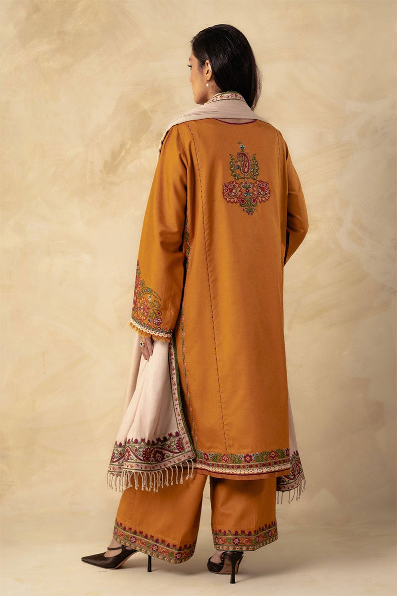 ZARA SHAHJAHAN - 3PC DHANAK EMBROIDERED LA-78M