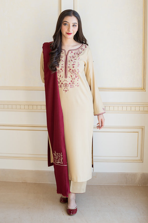 AISLING - 3PC DHANAK EMBROIDERED LA-72