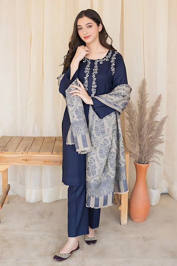 AISLING - 3PC DHANAK EMBROIDERED LA-101