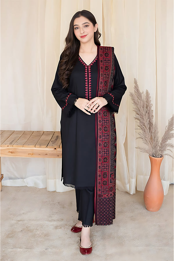 AISLING - 3PC DHANAK EMBROIDERED LA-145