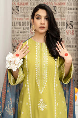 URGE - 3PC LAWN EMBROIDERED LA-110