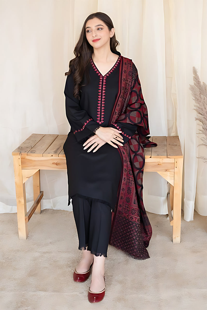AISLING - 3PC DHANAK EMBROIDERED LA-145