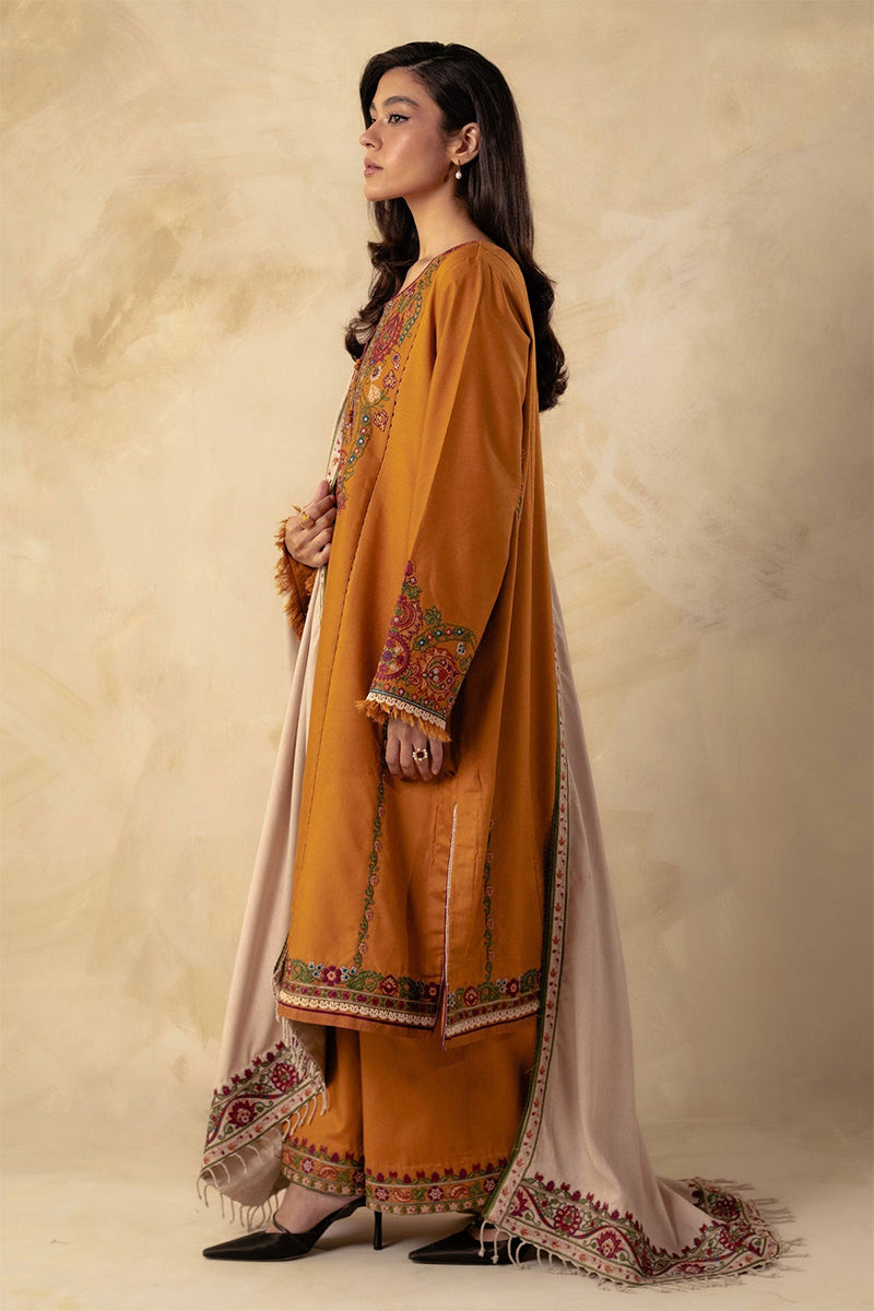 ZARA SHAHJAHAN - 3PC DHANAK EMBROIDERED LA-78M