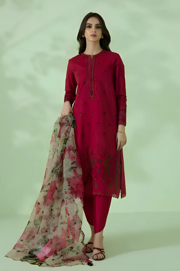 SAPPHIRE - 3PC DHANAK EMBROIDERED LA-50