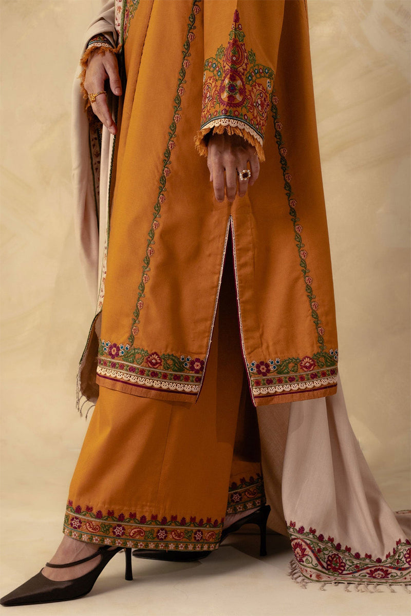 ZARA SHAHJAHAN - 3PC DHANAK EMBROIDERED LA-78M