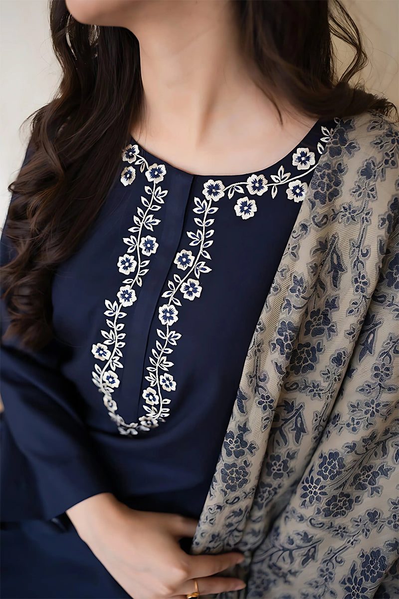 AISLING - 3PC DHANAK EMBROIDERED LA-101