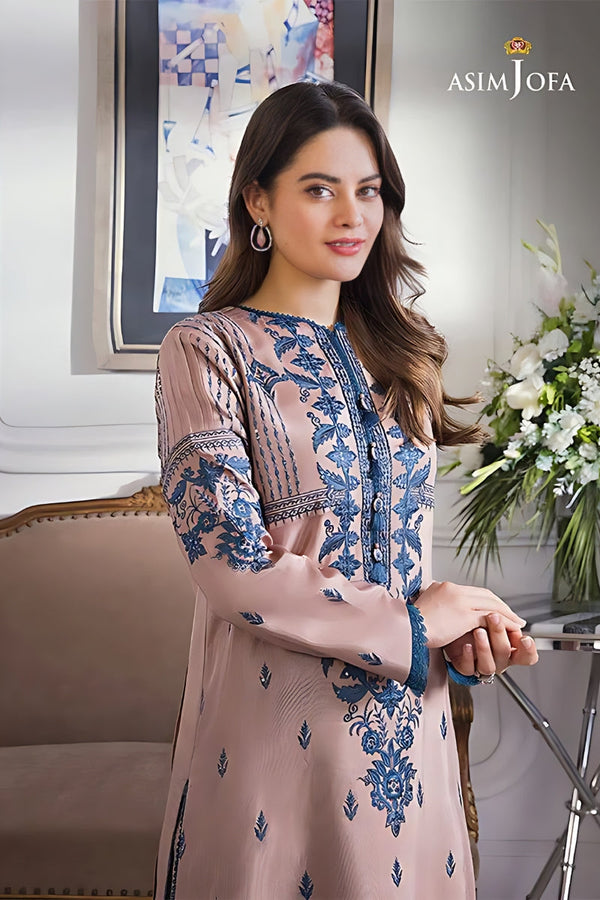ASIM JOFA - 3PC DHANK EMBROIDERED LA-12