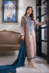 ASIM JOFA - 3PC DHANK EMBROIDERED LA-12