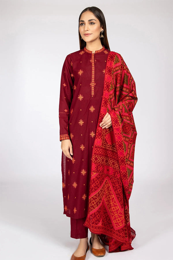 KAYSERIA - 3PC DHANAK EMBROIDERED LA-68