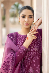 CROSS STITCH - 3PC DHANAK EMBROIDERED LA-54
