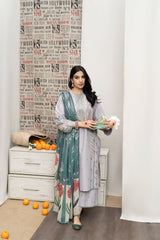 URGE - 3PC LAWN EMBROIDERED LA-126