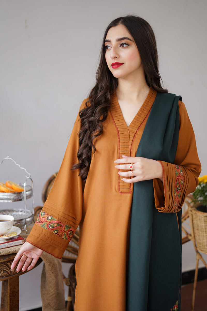 AISLING - 3PC DHANAK EMBROIDERED LA-09