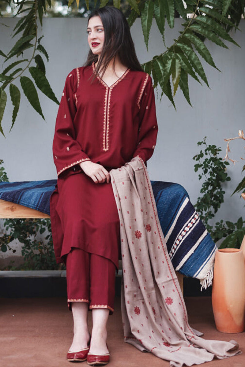 AISLING - 3PC DHANAK EMBROIDERED LA-69