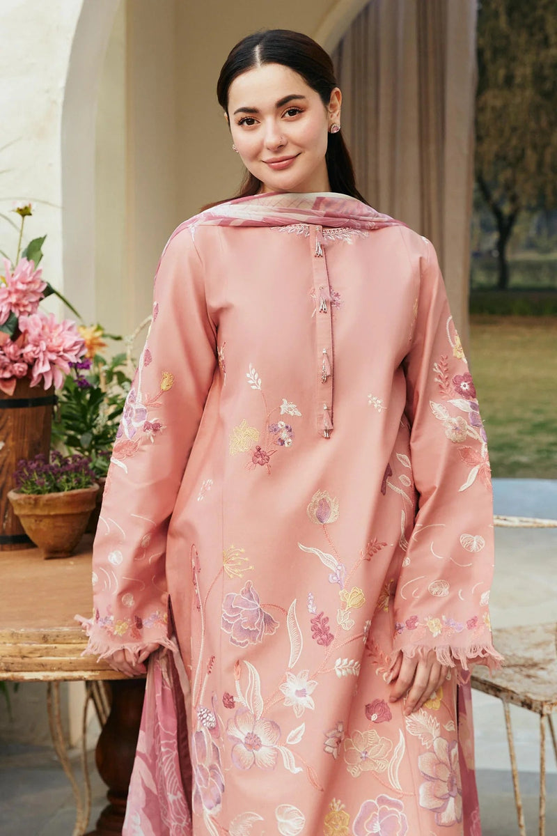 ZARA SHAH JAHAN - 3PC LAWN EMBROIDERED LA-56