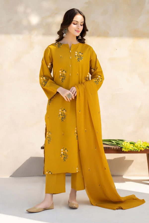 BAROQUE - 3PC DHANAK EMBROIDERED LA-95