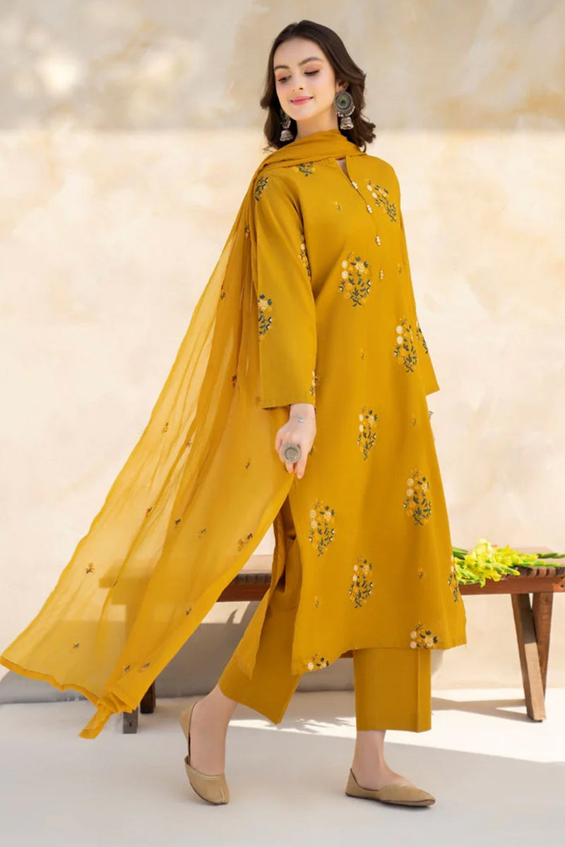 BAROQUE - 3PC DHANAK EMBROIDERED LA-95