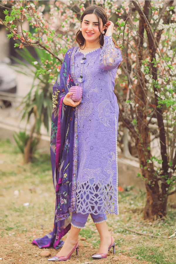 MUSHQ - 3PC LAWN EMBROIDERED LA-100