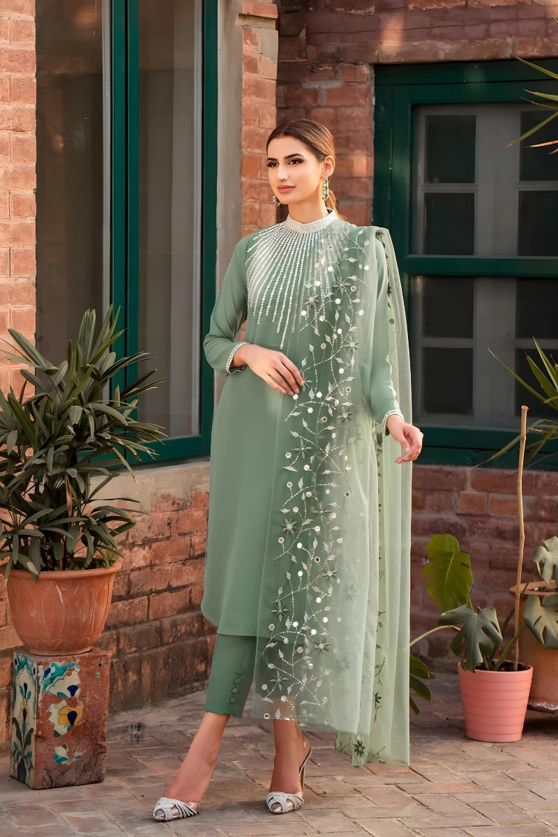 NATASHA KAMAL - 3PC LAWN SEQUENCE EMBROIDERED LA-13