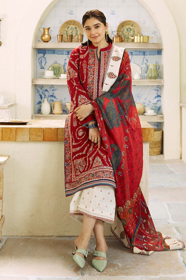 ZARA SHAH JAHAN - 3PC LAWN EMBROIDERED LA-130