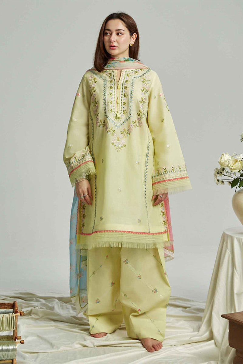 ZARA SHAH JAHAN - 3PC LAWN EMBROIDERED LA-52