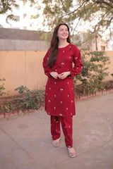 RED ROSE - 2PC LAWN EMBROIDERED LA-124